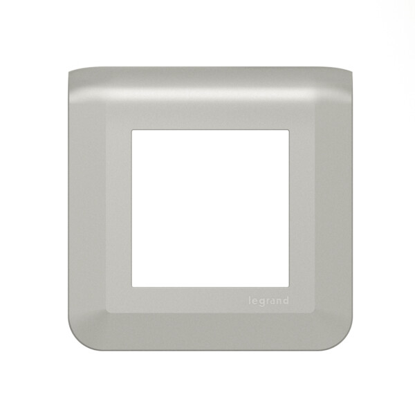 Plaque de Finition Aluminium pour 2 Modules Mosaic Legrand - Legrand - 079302L