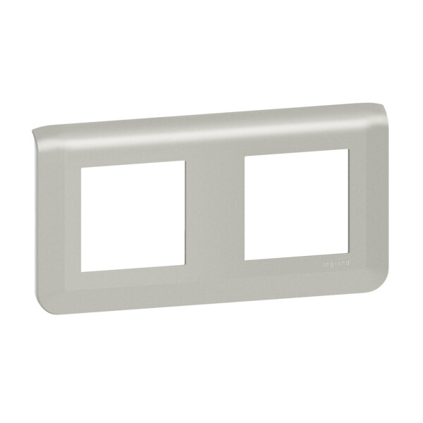 Plaque de finition horizontale Mosaic pour 2x2 modules alu - Legrand - 079304L