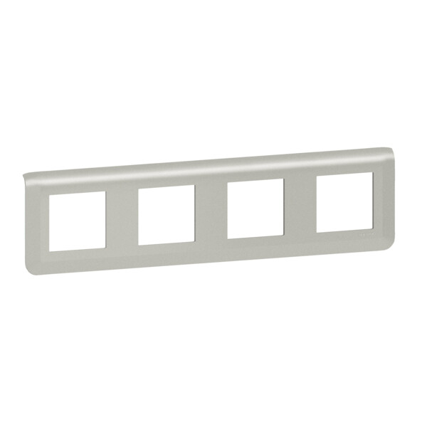 Plaque de finition horizontale Mosaic pour 4x2 modules alu - Legrand - 079308L