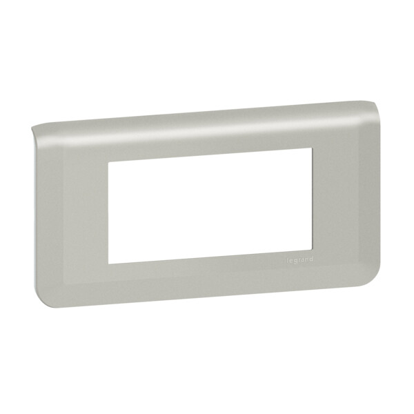 Plaque de finition horizontale Mosaic pour 4 modules alu - Legrand - 079314L