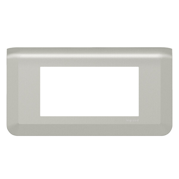 Plaque de finition horizontale Mosaic pour 4 modules alu - Legrand - 079314L