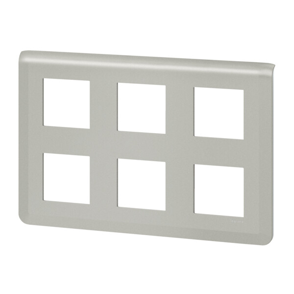 Plaque de finition Mosaic pour 2x3x2 modules alu - Legrand - 079332L
