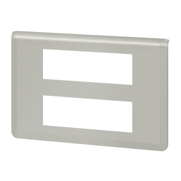 Plaque de finition Mosaic pour 2x6 modules alu - Legrand - 079336L