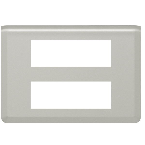 Plaque de finition Mosaic pour 2x6 modules alu - Legrand - 079336L