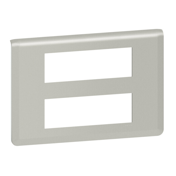 Plaque de finition Mosaic pour 2x6 modules alu - Legrand - 079336L