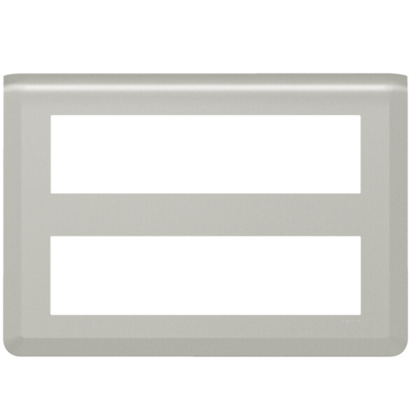 Plaque de finition Mosaic pour 2x8 modules alu - Legrand - 079337L