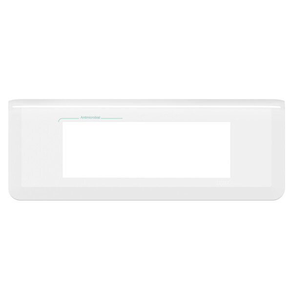 Plaque de finition horizontale Mosaic pour 6 modules blanc antimicrobien - Legrand - 078726L