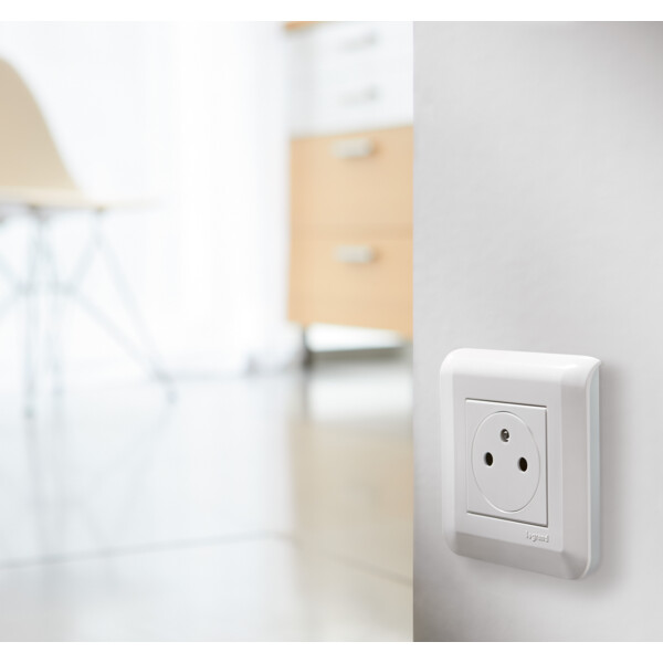 Plaque de Finition Blanc pour 2 Modules Mosaic Legrand EU (NF 078802L) - Legrand - 277802L