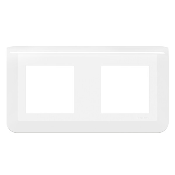 Plaque de finition horizontale Mosaic pour 2x2 modules blanc - Legrand - 078804L