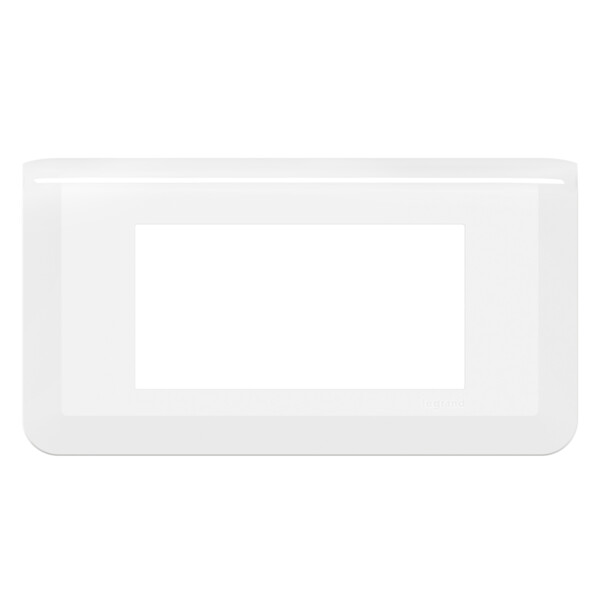 Plaque de Finition Blanche Horizontale pour 4 Modules Mosaic Legrand - Legrand - 078814L