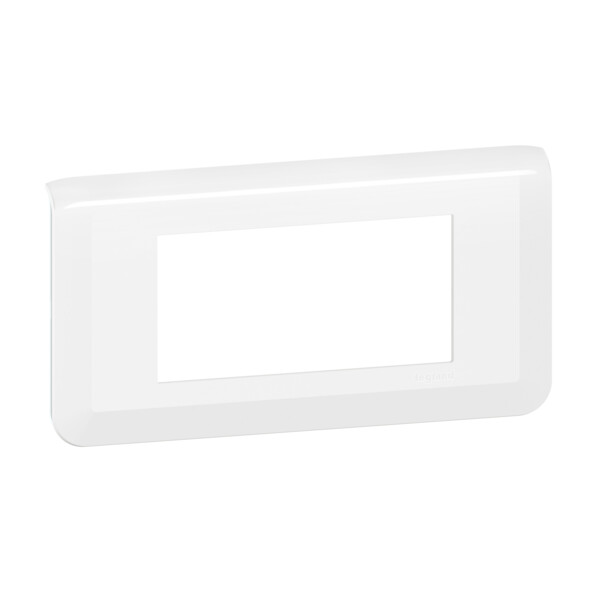 Plaque de Finition Blanche Horizontale pour 4 Modules Mosaic Legrand - Legrand - 078814L