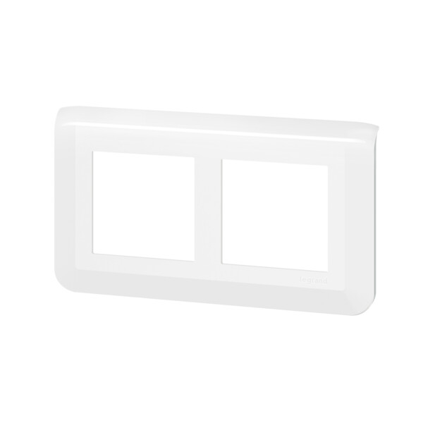 Plaque de finition horizontale spéciale rénovation Mosaic pour 2x2 modules blanc - Legrand - 078864L