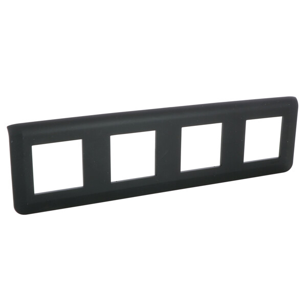 Legrand - Plaque de finition horizontale Mosaic pour 4x2 modules noir mat - Legrand - 079008L