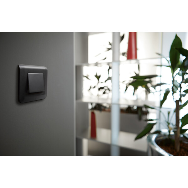 Plaque de finition Mosaic pour 2 modules noir mat - Legrand - 079042L