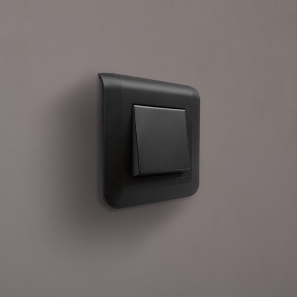 Plaque de finition Mosaic pour 2 modules noir mat - Legrand - 079042L