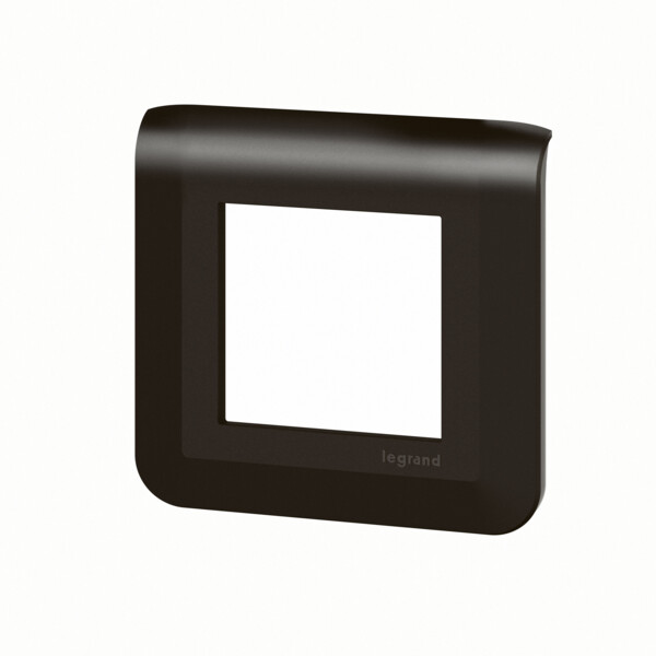 Plaque de finition Mosaic pour 2 modules noir mat - Legrand - 079042L