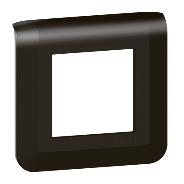 Plaque de finition Mosaic pour 2 modules noir mat - Legrand - 079042L