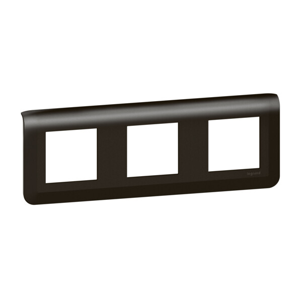 Plaque de finition horizontale Mosaic pour 3x2 modules noir mat - Legrand - 079046L