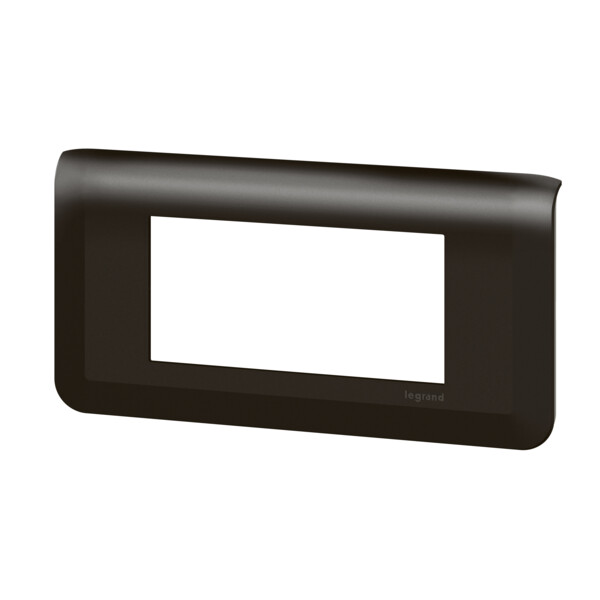 Plaque de finition horizontale Mosaic pour 4 modules noir mat - Legrand - 079054L