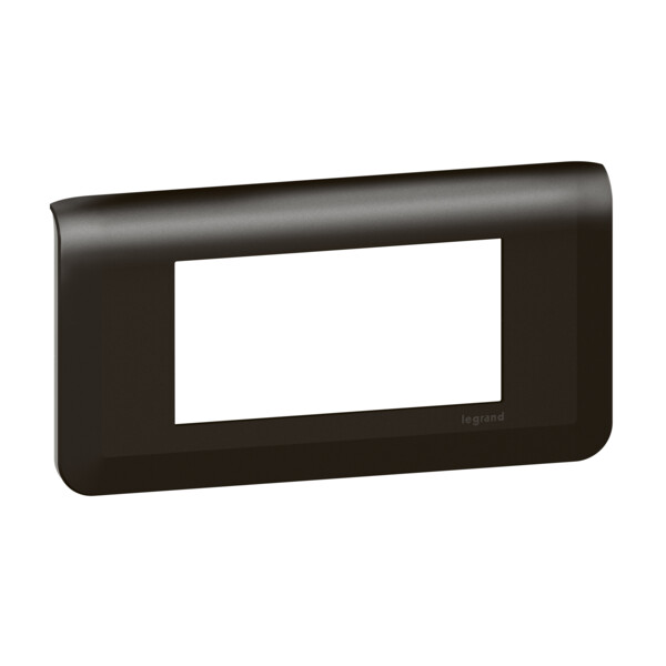Plaque de finition horizontale Mosaic pour 4 modules noir mat - Legrand - 079054L
