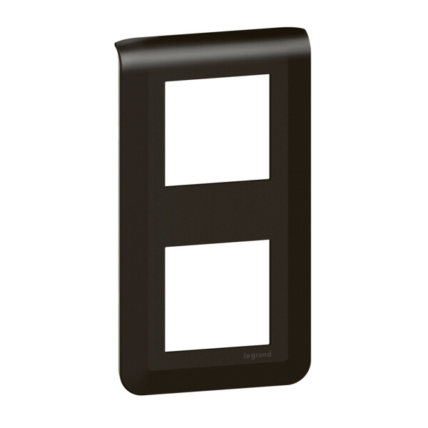 Plaque de finition verticale Mosaic pour 2x2 modules noir mat - Legrand - 079062L
