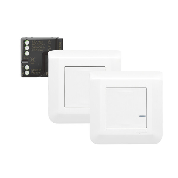 Va-et-vient sans fil Mosaic Netatmo, 1 micromodule + 2 commandes, blanc - Legrand - 077777L
