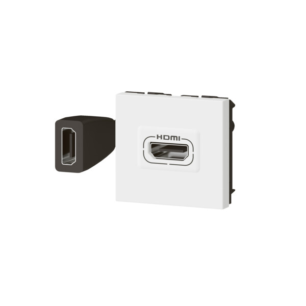 Prise HDMI Type-A version 2.0 préconnectorisée Mosaic 2 modules - blanc - Legrand - 078979L