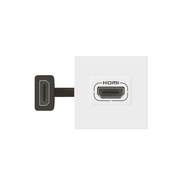 Prise HDMI Type-A version 2.0 préconnectorisée Mosaic 2 modules - blanc - Legrand - 078979L
