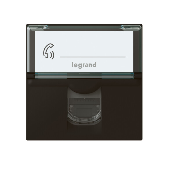 Prise RJ45 catégorie6A STP à blindage métal Mosaic 2 modules – noir mat - Legrand - 079176L