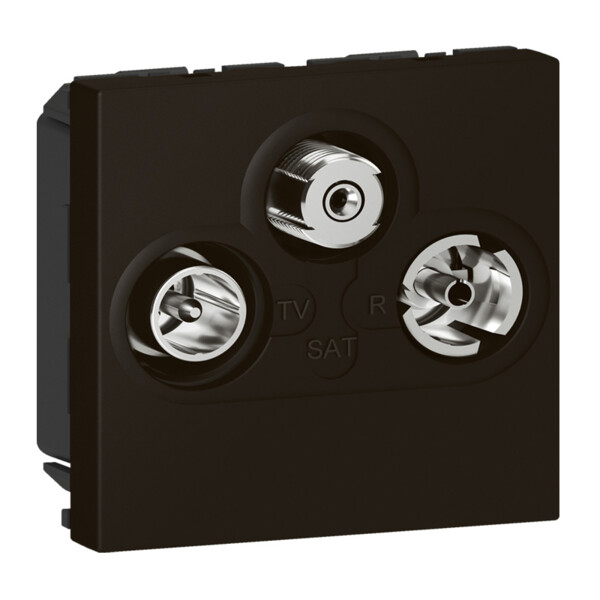 Prise TV-R-SAT Mosaic FM et DAB+ 2 modules – noir mat - Legrand - 079186L