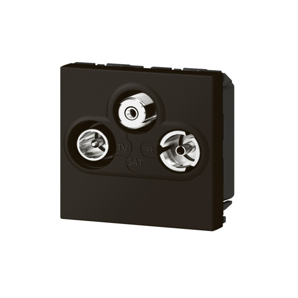 Prise TV-R-SAT Mosaic FM et DAB+ 2 modules – noir mat - Legrand - 079186L