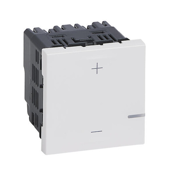 Interrupteur variateur Mosaic universel 2 fils sans Neutre 125W LED 2 modules - blanc - Legrand - 078407A