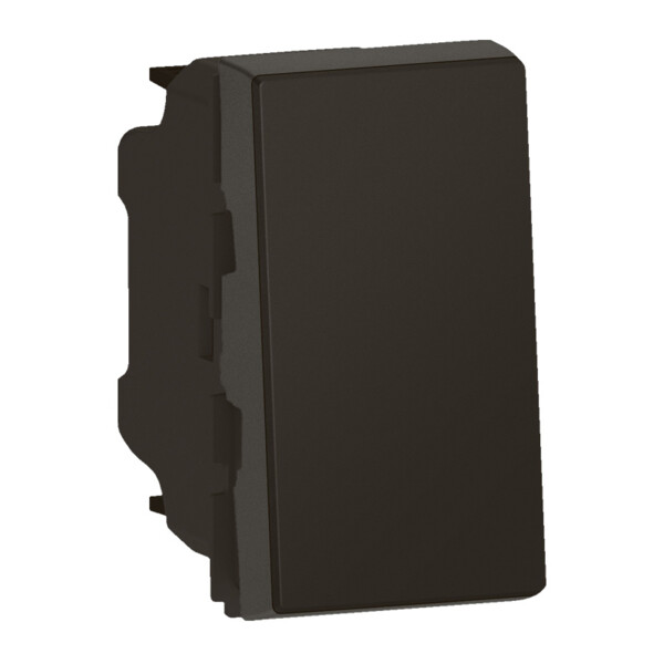 Interrupteur ou va-et-vient 10AX 250V~ Mosaic Easy-Led 1 module – noir mat - Legrand - 079101L