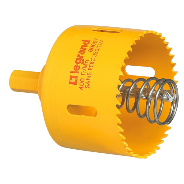Scie cloche Ø67mm - pour boîte Batibox cloison sèche 1 à 4 postes - Legrand - 080067