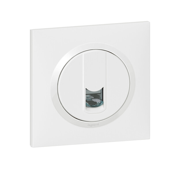 Prise blindée RJ45 Legrand Dooxie catégorie 5e FTP livré avec plaque carrée blanche et griffes - Legrand - 600777