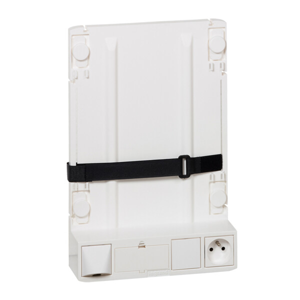 Support box Legrand opérateur ADSL et fibre 1 prise 2P+T et 4 cordons de liaison - Legrand - 413149