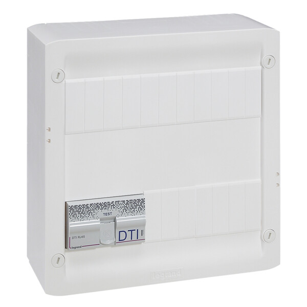 Tableau de communication basique avec brassage Legrand équipé et précâblé 4 prises RJ45 - Legrand - 413218