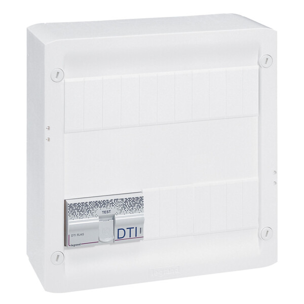 Tableau de communication Legrand basique grade 2TV Drivia 13 4 prises RJ45 STP - Legrand - 413247