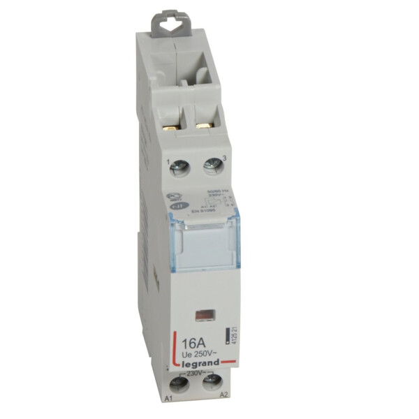 Contacteur de puissance Legrand bobine 230 v~ 2p 250 v~ 16a o + f 1 module - Legrand - 412521