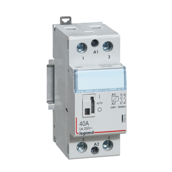 Contacteur de puissance Legrand CX³ bobine 230V 2P 250V 40A 2F 2 modules - Legrand - 412545
