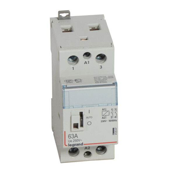 Contacteur de puissance Legrand CX³ bobine 230V 2P 250V 63A 2F 2 modules - Legrand - 412547