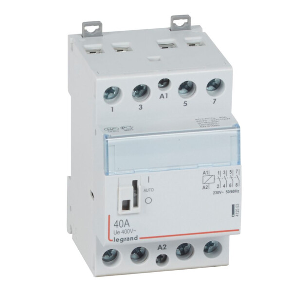 Contacteur de puissance Legrand CX³ bobine 230V 4P 400V 40A 4F 3 modules - Legrand - 412553