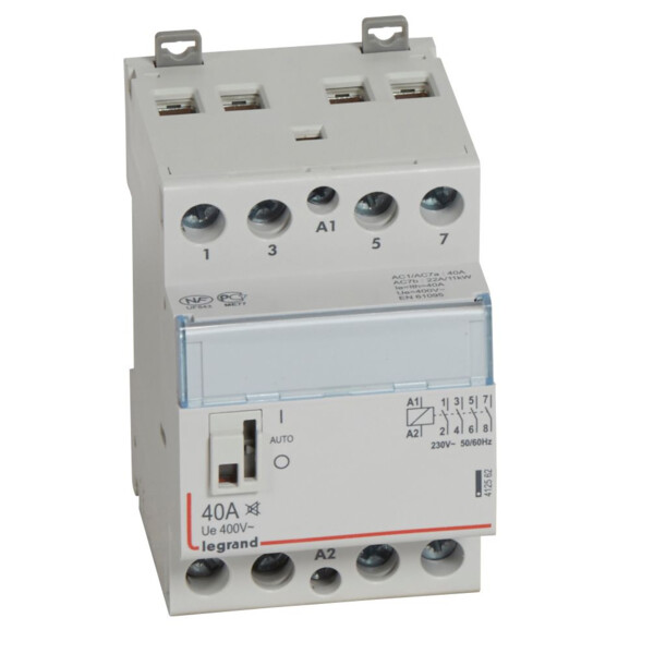 Contacteur de puissance silencieux bobine CX³ - Bobine 230V - 4P - 400V - 40A - 4F - Legrand - 412562