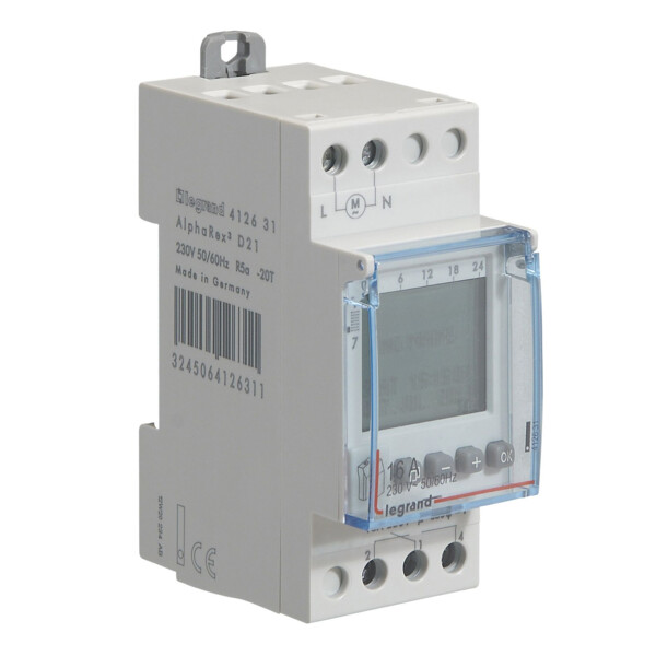 Interrupteur horaire programmable digital auto multifonction Legrand 1 sortie 16a 250v~ - Legrand - 412631