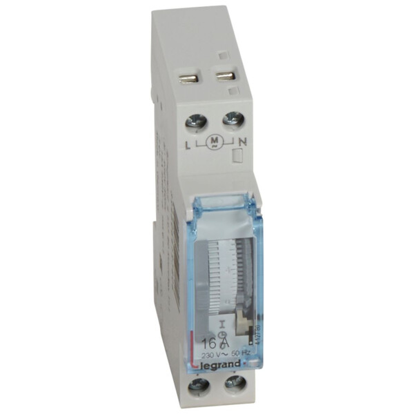 Interrupteur horaire analogique Legrand Lexic 16A programmable sans reserve de marche  - Legrand - 412780