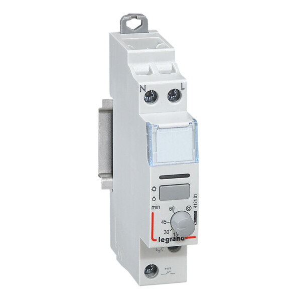 Télérupteur silencieux temporisé 16A Legrand unipolaire 1P 250V 1F 1 module à vis - Legrand - 412401