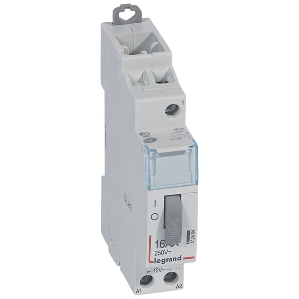 Télérupteur Legrand CX³ à vis 1P 16A 1f 250V tension 12V 1 module - Legrand - 412404
