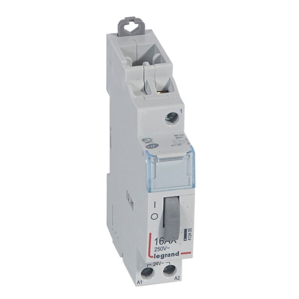 Télérupteur Legrand CX³ à vis 1P 16A 1f 250V tension 24V 1 module  - Legrand - 412405