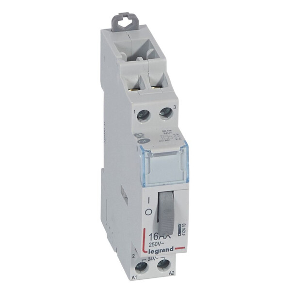 Télérupteur Legrand CX³ à vis 2P 16A 2f 250V tension 24V 1 module  - Legrand - 412410