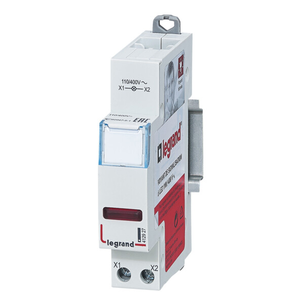Voyant à simple LED CX³ Legrand - 1 module - calotte rouge - plastique - IP40 - IK04 - Legrand - 412927